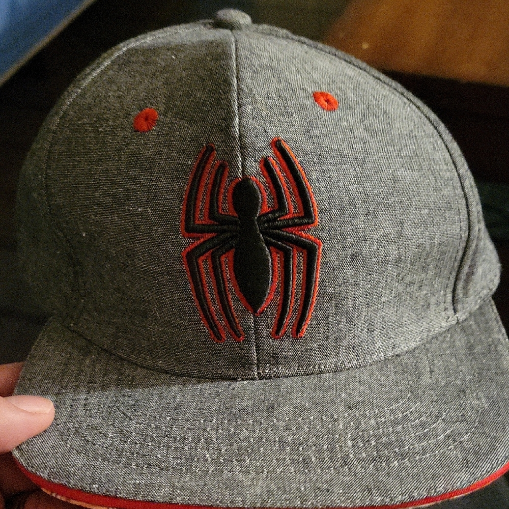 Spiderman Gray and Red Kids Hat